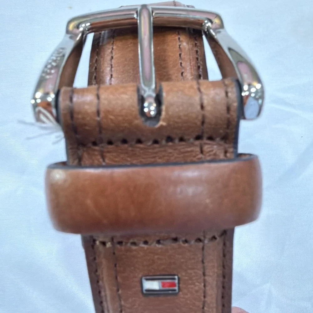 Tommy hilfiger Men's STITCHED Classic Dress ‎ Casual Belt CONGAC Small 455